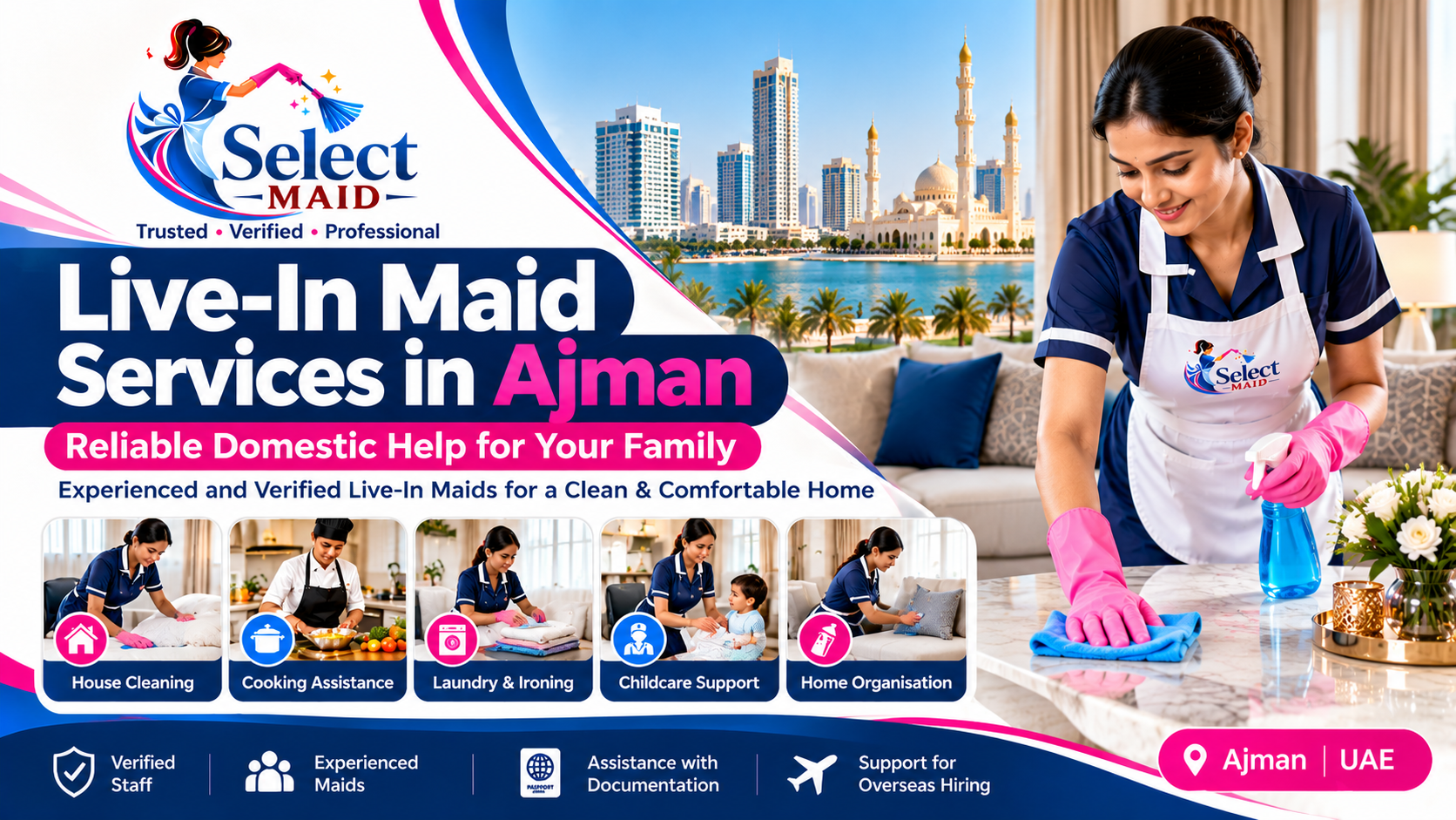 Live-In Maid Services in Ajman: How to Choose the Right Domestic Help